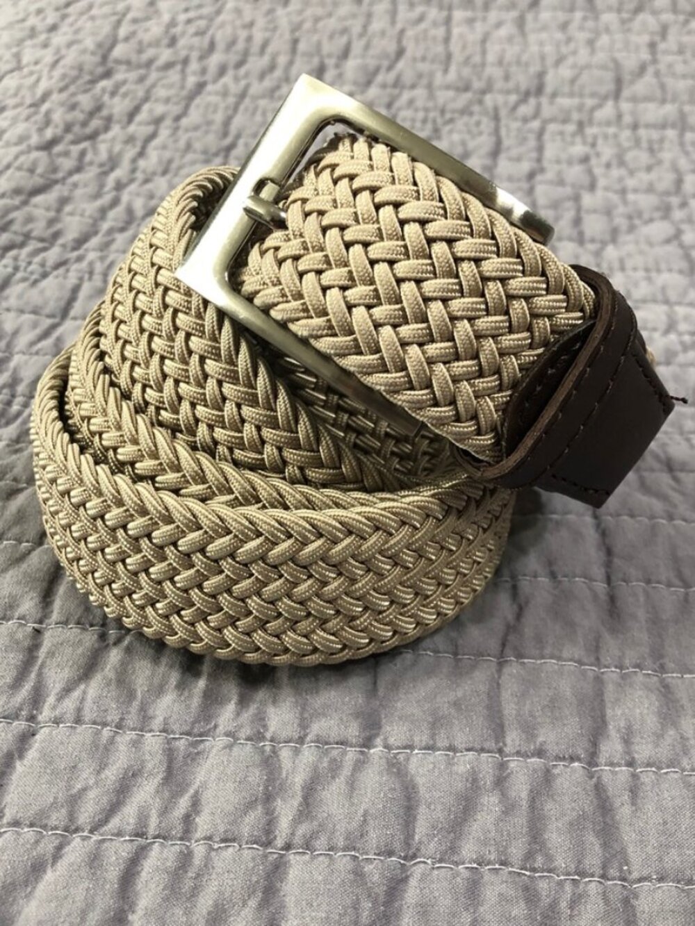 4/$15 Braided Belt Men 40 - 42 Brown Tan Classic Preppy - Picture 2 of 16